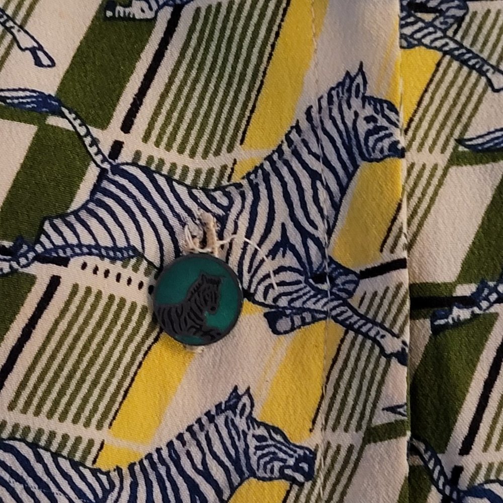 Vintage 1960's Gucci Zebra Print Womens Large 100 percent Silk - Picture 6 of 6